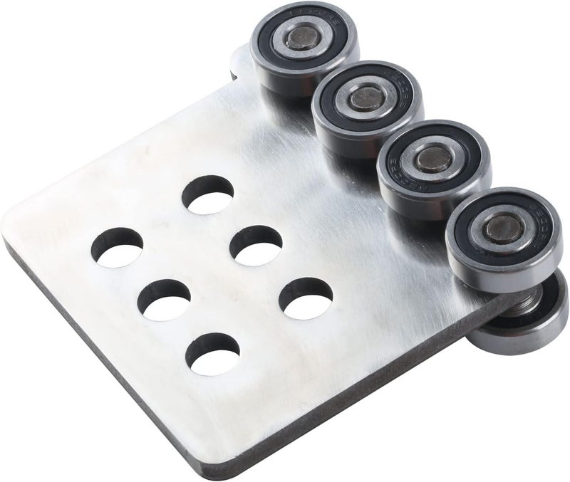 Fuperoo 8 Wheel Trolley Assembly Rollers.Bearing Trolley Assembly.Stainless Steel.The top of The Trolley has Room for Set Screws, Allowing The use of a 1-5/8" high Strut Channel - Image 2